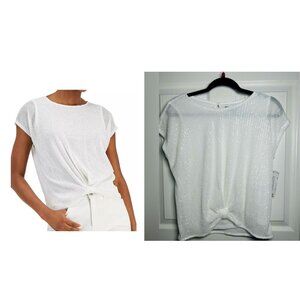 I.N.C. International Concepts Women's Sequined Knot-Front TShirt Size Large NWT